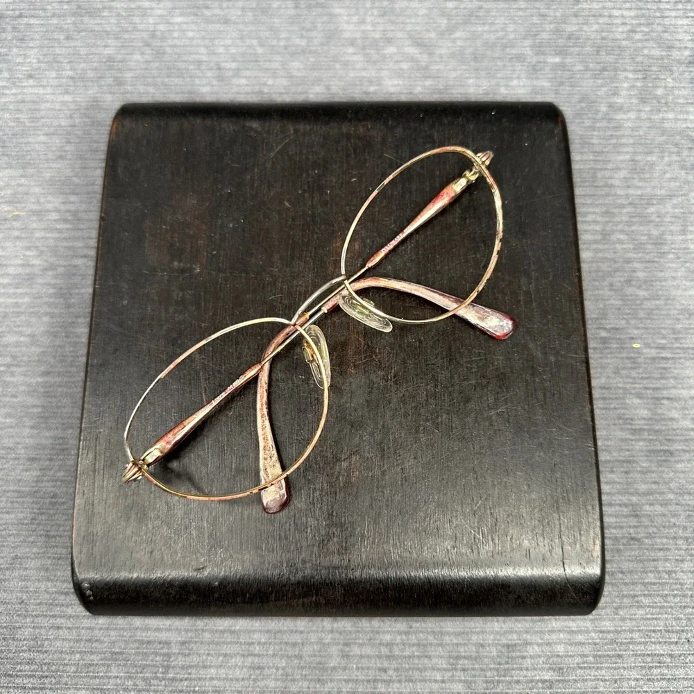 Sophia Loren Zyloware M80 Gold Oval Y2K Eyeglasses Frames Vintage Womens Vtg